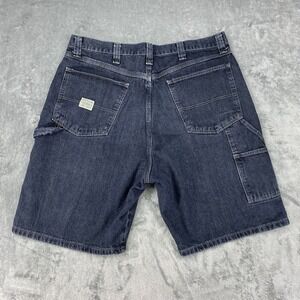 Vintage Wrangler Shorts Mens 36 Denim Jean Carpenter Jorts 90s y2k Grunge Skater